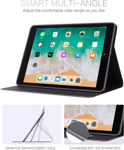 Miniatura 5 de Funda para iPad de 9ª generación, funda para iPad de 8ª generación, funda para iPad 10.2, funda protectora de visualización multiángulo, soporte