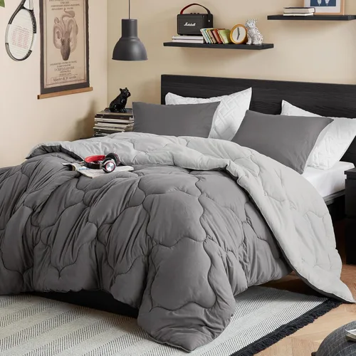 Miniatura 19 de Comfort Spaces Vixie Juego de Edredón Reversible - Cubierta Acolchada Geométrica Casual de Moda, Ropa de Cama Acogedora Alternativa de Plumón