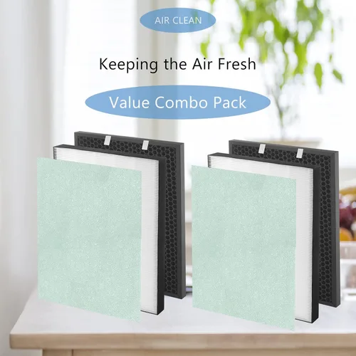 Miniatura 5 de Juego de 2 filtros de repuesto Air400 True HEPA compatibles con purificador de aire Bissell Air400, filtros y prefiltros HEPA 2521, filtros