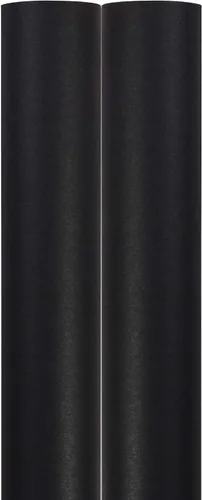 Miniatura 6 de JAM Paper Envoltura de regalo - Papel de envoltura mate - 50 pies cuadrados en total (30 pulg x 10 pies cada uno) - Negro mate - 2 rollos por paquete