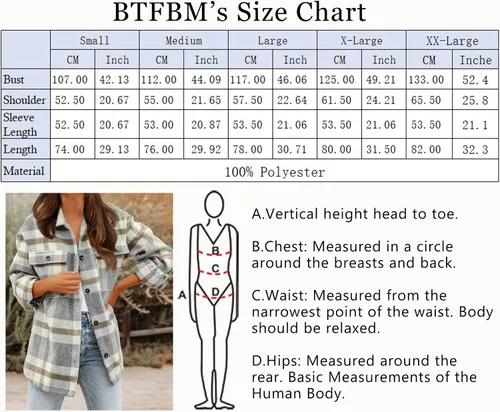 Miniatura 4 de BTFBM Camisas de franela de manga larga con botones y cuello en V para mujer, blusas de franela de gran tamaño con cuello en V