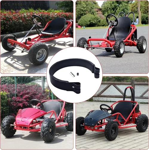 Miniatura 6 de Go Kart Mini Bike 4.5" Banda de Freno Negra Kit de Freno Go Kart 4 1/2" para Go-Cart ATV Mini Bicicleta Tambor de Freno