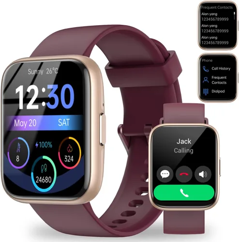 Miniatura 2 de Reloj inteligente para hombres y mujeres – Respuesta/Hacer llamadas/Respuesta rápida/Asistente de voz AI, 1.83 pulgadas para Android iPhone Samsung