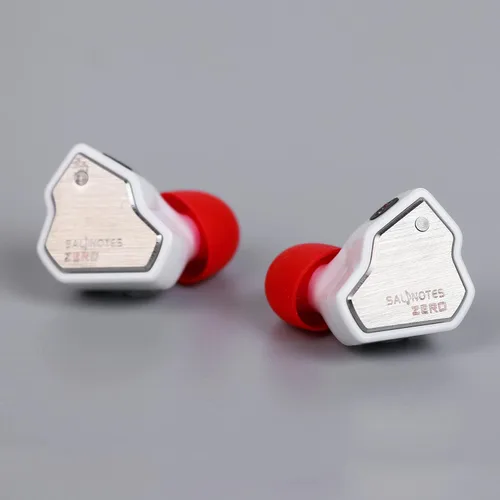 Miniatura 5 de Linsoul 7Hz Salnotes Zero HiFi 0.394 in Dynamic Driver In-Ear Earphone IEM con diafragma compuesto de metal placa frontal de acero inoxidable Blanco