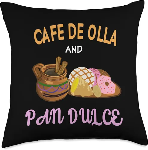 Miniatura 5 de Funny Cafecito Mexican Concha Cafe de Olla and Pan Dulce Cafecito Mexican Concha - Almohada de 16 x 16 pulgadas, multicolor
