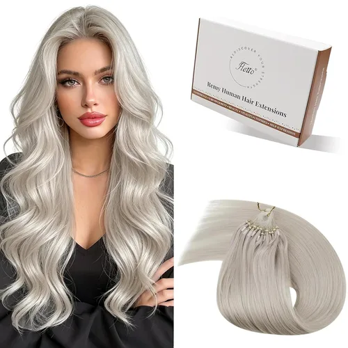 Miniatura 37 de 【Descuento】Hetto - Extensiones de cabello con cinta adhesiva, 40g, extensiones de cabello humano, color rubio ceniza oscuro degradado a rubio medio