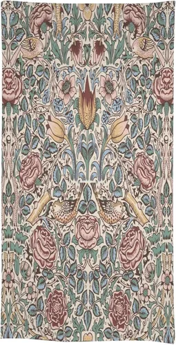 Miniatura 142 de Mantel Floral Retro de Pájaros, Diseño Original Bohemio William Morris Estampado Cubierta de Mesa para Hogar Picnic Fiesta Comedor Cocina William