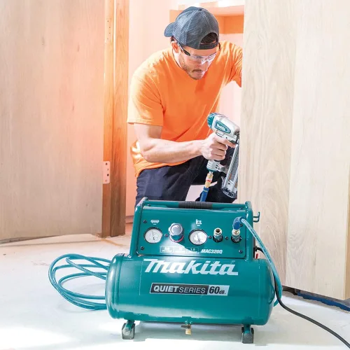 Miniatura 2 de Makita MAC320Q Quiet Series 1-1/2 HP, Compresor de aire eléctrico, sin aceite, 3 galones