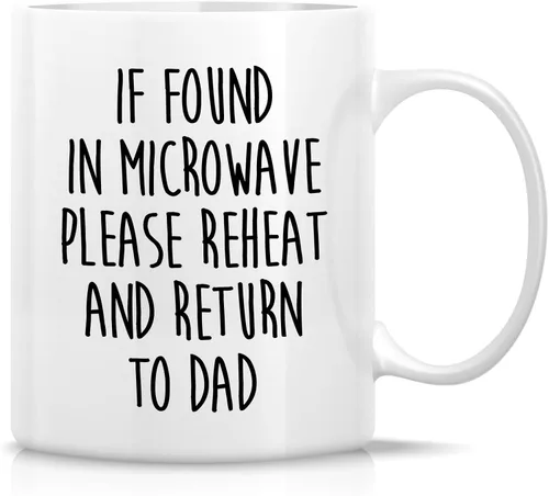 Miniatura 36 de Retreez - Taza divertida con texto en inglés "No. 1 Dad", 325 ml, tazas de cerámica, mensajes divertidos, sarcásticos, motivacionales, regalos