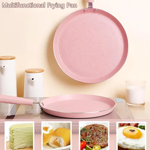 Miniatura 3 de JUSTUP Juego de sartenes antiadherentes, juego de 3 ollas y sartenes antiadherentes, juegos de utensilios de cocina rosa con revestimiento