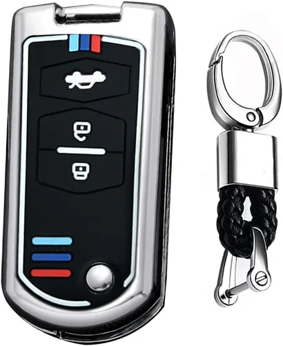 Miniatura 8 de Funda plegable para llaves de 2, 3, 5, 6, 8, Atenza, carcasa para llaves, accesorios, protector de 2 botones, color negro, 2 Botón-a Llavero-Negro