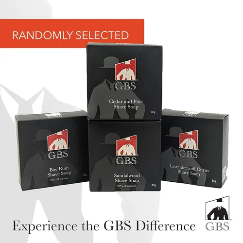 Miniatura 3 de G.B.S Kit de aseo para hombre, maquinilla de afeitar de 5 cuchillas, taza de cerámica negra, jabón de glicerina totalmente natural, cepillo