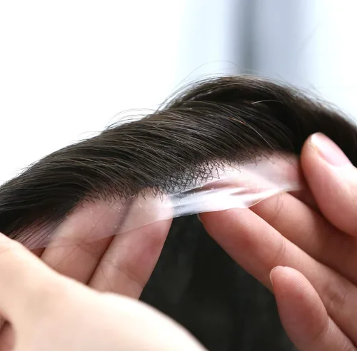 Miniatura 19 de HAIR NATURE Extensiones de pelo para hombre, tupé para hombres, sistema de reemplazo de cabello rubio, piel ultra fina de 0.001 in, unidad # 22R