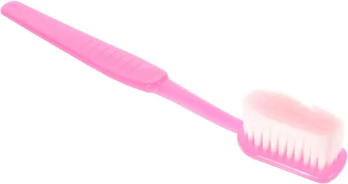 Toyvian Cepillo de dientes gigante Prop enorme cepillo de dientes falso de gran tamaño novedad juguete grande para Halloween, comedia, fiesta, Rosa