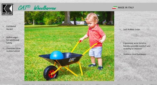 Miniatura 2 de Rolly CAT - Carretilla para niños, bañera de acero sin costuras resistente al óxido con empuñaduras de goma