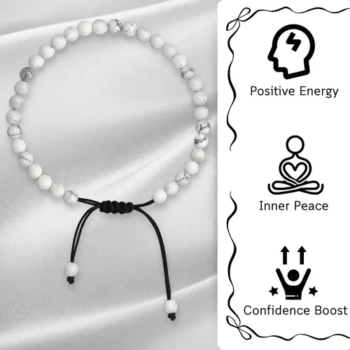 Miniatura 150 de Amazing Gemstone Crystal Anklet Ankle Bracelets for Women - Waterproof Beaded Healing Crystal Anklets, Plus Size Chakra Gemstone Bead Anklet