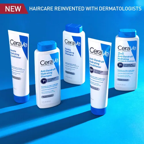 Miniatura 9 de CeraVe Juego de Champú y Acondicionador Hidratante Anticaspa, Tratamiento de Caspa con Pirithiona de Zinc con Ceramidas, Ácido Hialurónico