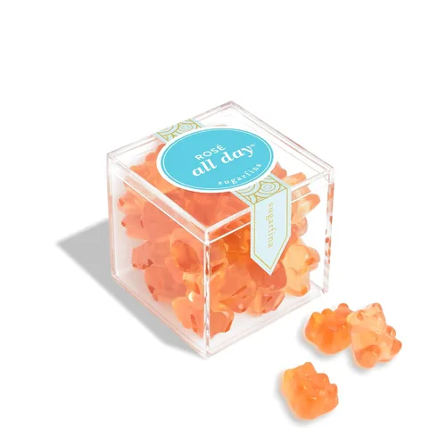 Sugarfina Rose All Day Bears - Gomitas de oso pequeño cubo de caramelo, 3.8 onzas, 1 unidad