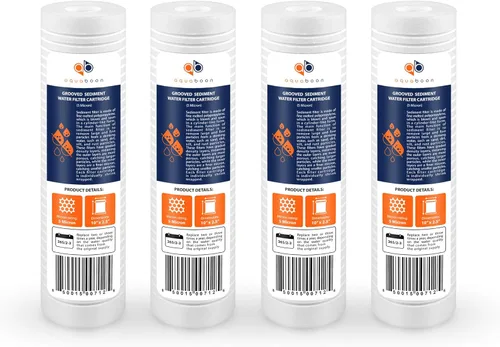 Miniatura 10 de Aquaboon cartucho de filtro de agua de sedimento ranurado, 10 pulgadas x 2.5 pulgadas, para cualquier unidad RO