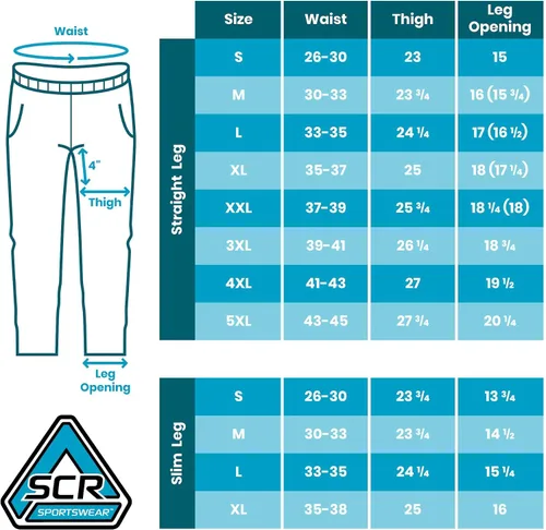 Miniatura 4 de SCR - Pantalones deportivos para hombre, pantalones atléticos de entrepierna larga color negro, gris y azul marino, 30L 32L 34L 36L 38L