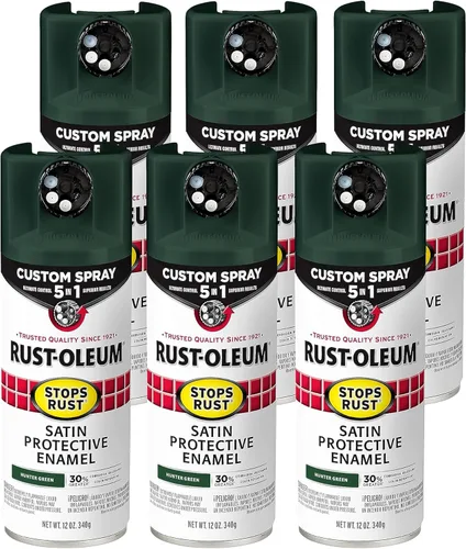 Miniatura 158 de Rust-Oleum 376855 - Pintura en aerosol antióxido personalizada 5 en 1, 12 onzas, color negro mate, (paquete de 1)