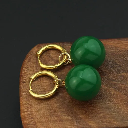 Miniatura 4 de KANGSHUN Pendientes de gota de ágata de anime Goku con clip