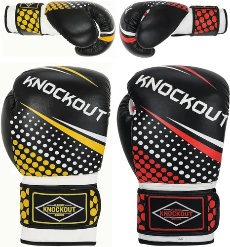Juego de 2 pares de guantes de boxeo y espinilleras Muay Thai, ideales para kickboxing, entrenamiento de gimnasio en casa y combate, más adecuados
