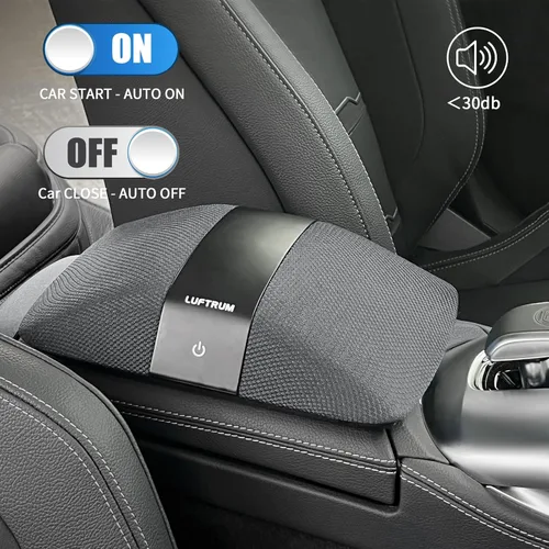 Miniatura 5 de Purificador de aire para automóvil con filtro HEPA verdadero H13: purificador de aire portátil para automóviles para humos de escape, COV, humo, Gris