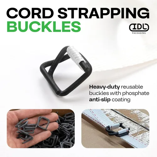 Miniatura 7 de Rollo de flejado de cable tejido de 1/2 pulgada x 1500 pies, tamaño de núcleo de 6 x 3 pulgadas, resistencia a la rotura de 650 libras - Fleje