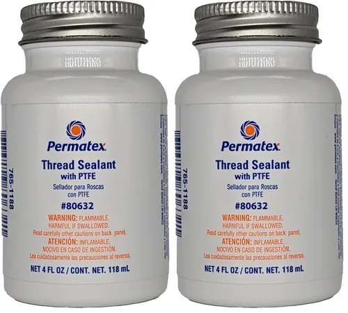 Miniatura 6 de Permatex 80632 Sellador de roscas con PTFE, 4 onzas, blanco