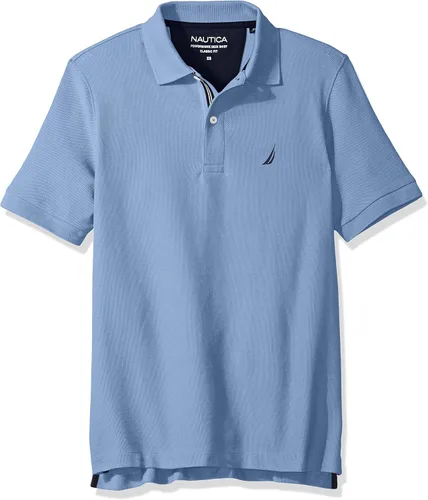 Miniatura 144 de Nautica playera polo clásica de mangas cortas, color sólido, para hombre