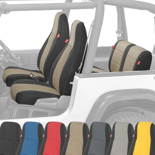 Miniatura 12 de Diver Down Neoprene Seat Cover Set - Fits Jeep YJ 1987-1995 Wrangler - Front and Back Seat Set - Waterproof Custom Fit - Soft Padded Cushion Feel