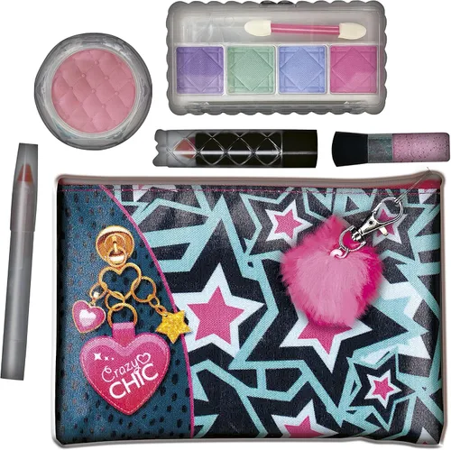 Miniatura 2 de Clementoni 18697 Crazy Chic Pochette - Juego de maquillaje para niñas de 6 años, multicolor