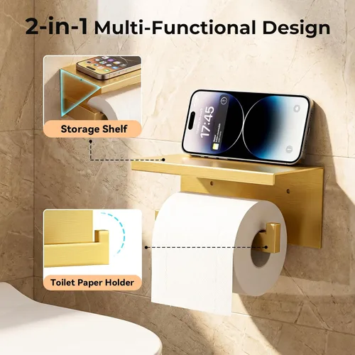 Miniatura 3 de Kit de 10 piezas de accesorios de baño - Juego de acero inoxidable SUS304 con acabado cepillado, que incluye 2 barras de toalla de 23.6 pulgadas, 2