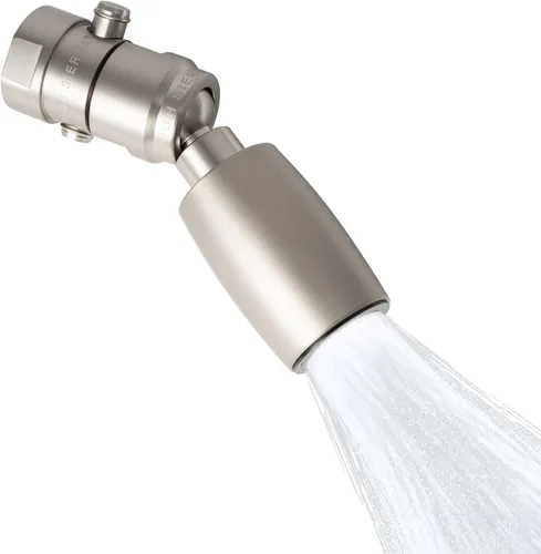 High Sierra Showerheads® - Cabezal de ducha de metal sólido de 1.5 GPM de alta eficiencia y bajo flujo con válvula de control de presión que lo