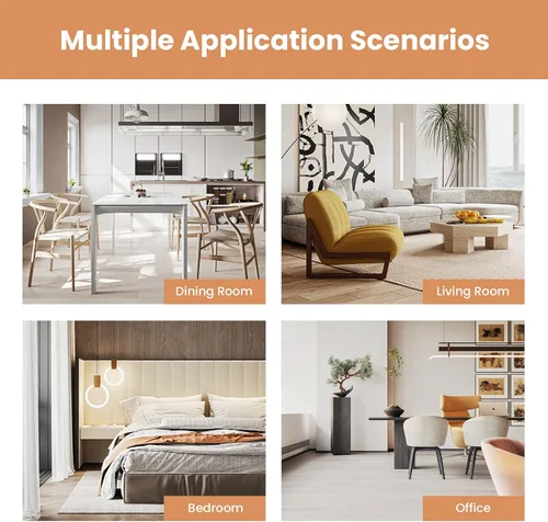 Miniatura 6 de Nightcore Divisor de habitación de 6 pies, divisor de pared plegable de 6 paneles, partición independiente con almohadillas ajustables