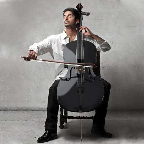 Miniatura 8 de Kit de Violonchelo de Tamaño Completo, Instrumento de Violonchelo Acústico para Adultos, Estudiantes, Principiantes, Set Completo de Violonchelo 4/4