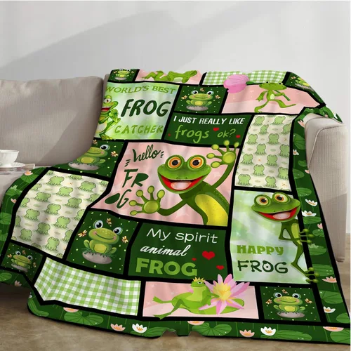 Miniatura 2 de Regalos de rana para mujer, manta de rana de 50 x 60 pulgadas, regalos de cumpleaños para amantes de las ranas, cosas de ranas para niñas, manta