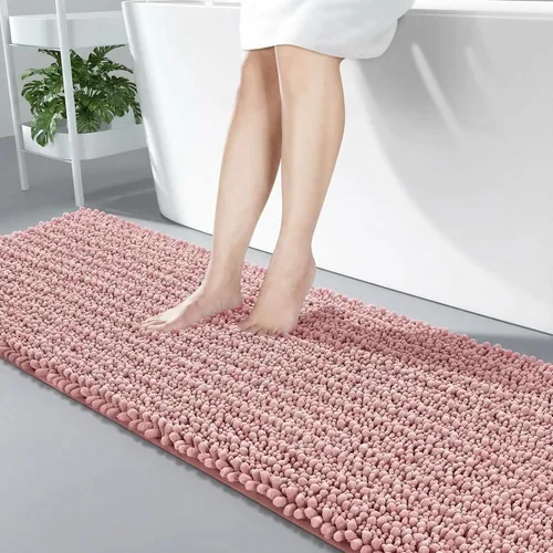 Miniatura 44 de Disolla Alfombra de baño pequeña, antideslizante, lavable, color beige, 17 x 24 pulgadas, súper absorbente, suave, alfombra de baño de felpilla