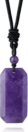 Miniatura 10 de XIANNVXI Collar de Cristal para Hombres y Mujeres con Cuerda Ajustable, Punto Hexagonal, Piedras de Cristal Curativas, Collares de Joyería
