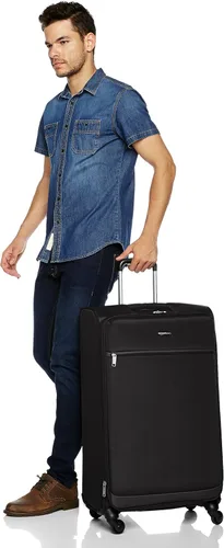 Miniatura 3 de Tienda Basics Maleta de equipaje giratoria de mano Softside con ruedas Negro 30 pulgadas