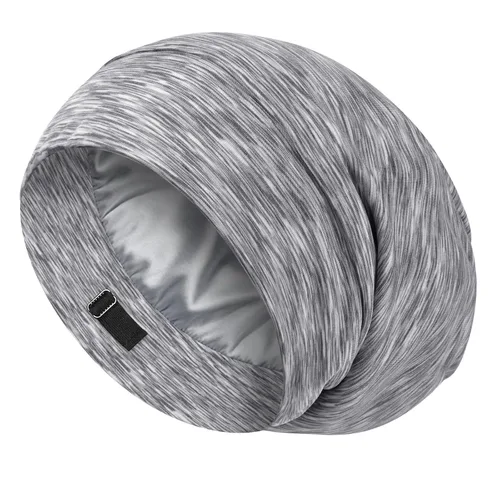 Miniatura 9 de LULUSILK Gorro de Dormir con Forro de Seda de Morera, Se Acabó el Cabello Encrespado y Enredado, Envoltorio de Cabello de Seda que se Mantiene