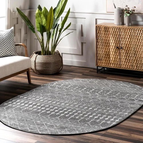 Miniatura 40 de nuLOOM Alfombra decorativa Blythe marroquí, 2 'x 3', gris oscuro