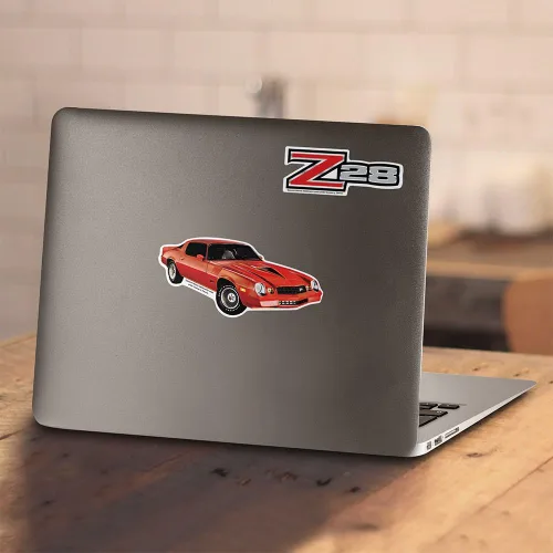 Miniatura 4 de Z-28 Camaro Chevy Vintage Car Logo T Shirt & Stickers