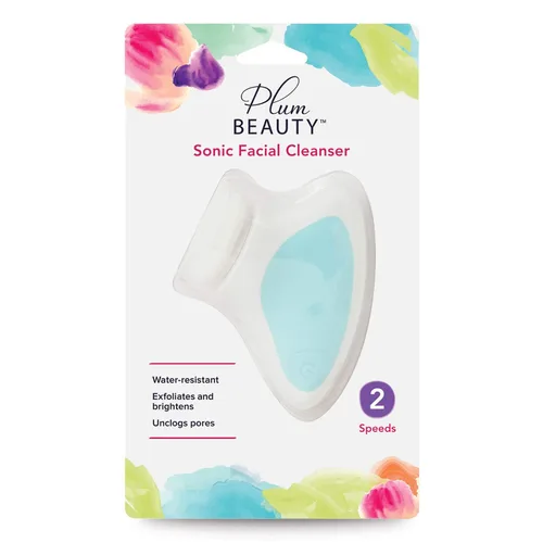 Miniatura 7 de Plum Beauty Cepillo de limpieza facial sónico, exfoliante eléctrico suave de doble velocidad, limpiador facial de silicona resistente al agua
