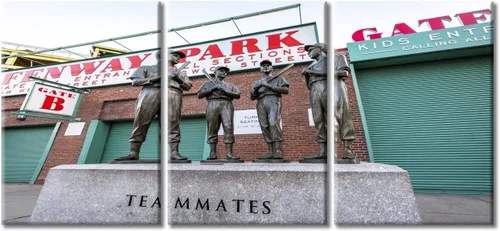 Miniatura 33 de TUMOVO American Sports - Decoración de pared Wrigley Stadium, 3 piezas, arte de pared de estadio de béisbol, cuadros para decoración del hogar
