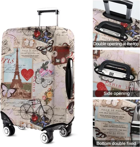 Miniatura 5 de Xidingyue France Paris Tower - Funda protectora para equipaje, diseño de torre Eiffef, funda elástica para maleta de 18242832 pulgadas, Funda