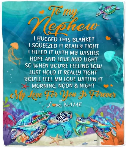 Miniatura 20 de Manta personalizada con texto en inglés «To My Nephew from Aunt Auntie Uncle You Will Never Lose Lion Nephew, cumpleaños, graduación, Navidad, manta