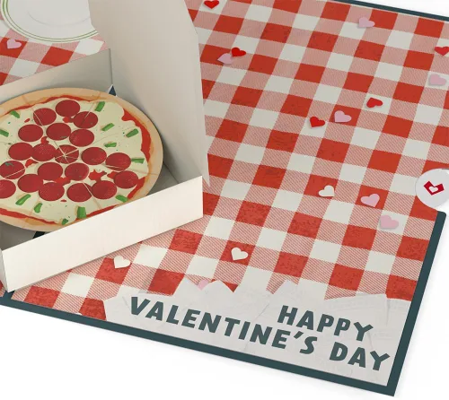 Miniatura 3 de Lovepop Tarjeta del día de San Valentín para ella, él – Tarjetas de felicitación románticas 3D – You've Stolen a Pizza my Heart – 5 x 7 pulgadas
