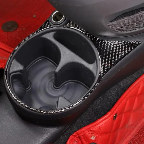 Miniatura 4 de HAPPYHORSE Adhesivo de fibra de carbono para automóvil compatible con Fiat 500 2010-2019, calcomanía de fibra de carbono real, accesorios